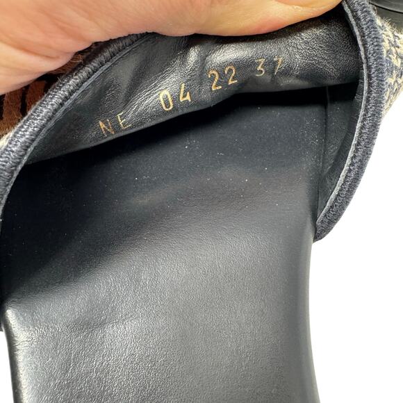 CHRISTIAN DIOR Dway Navy Blue Beige Slide Sandal Embroidered Logo EU 37 US 7 - Picture 11 of 11